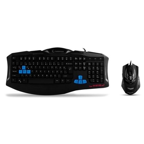 Rampage KM-R5 Siyah Usb 3 Farklı Ledli Gaming Q Multimedi Klavye + Mouse Set