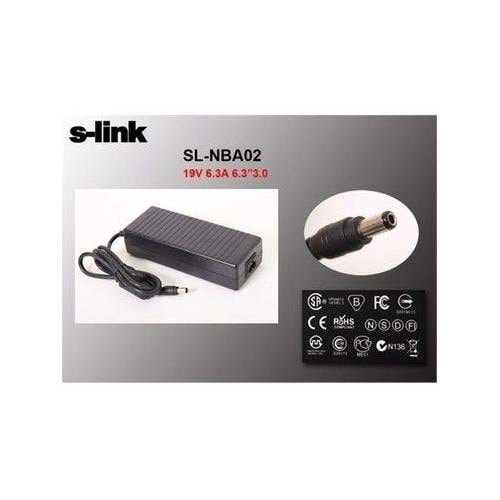 S-link SL-NBA02 Toshiba Notebook Standart Adaptör 120W 19V 6.3A 6.3x3.0