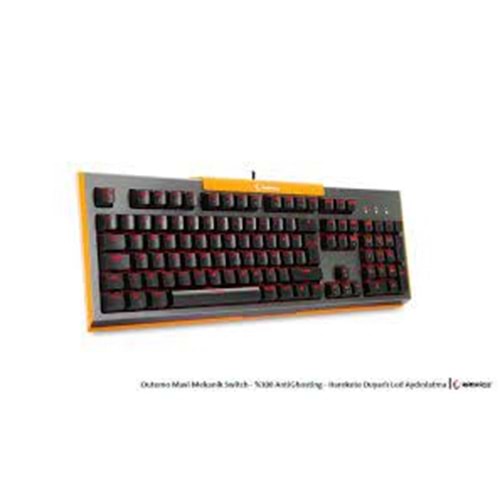 Everest Rampage KB-R15 Pulse Siyah/Turuncu Outemo Mavi Mekanik Tuşlu Oyuncu Klavye - Sağlam Metal Kasa Makro %100 Anti Ghosting