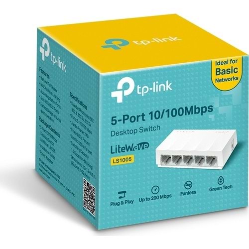 TP-Link LS1005 5-Port 10/100Mbps Masaüstü Switch