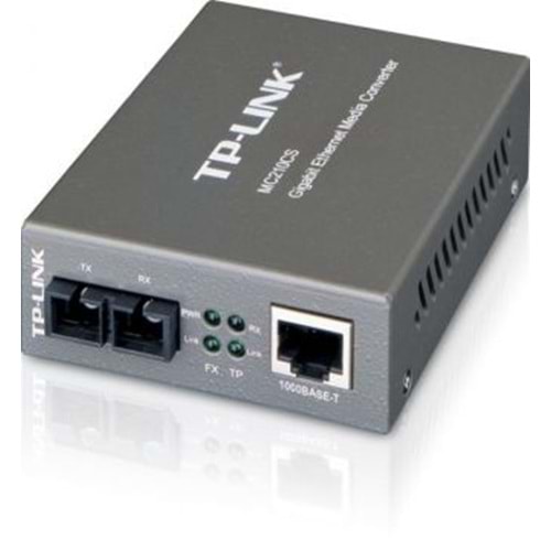 TP-LİNK MC210CS Fiber Converter,Single-mode,Çift Yönlü Gigabit Medya Dönüştürücü