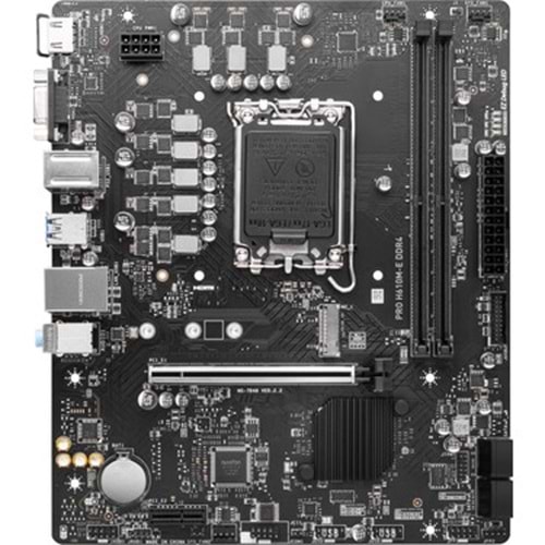 MSI MB PRO H610M-E DDR4 SOKET 1700 DDR4 3200(OC) HDMI VGA M.2 USB3.2 1x 1G LAN mATX