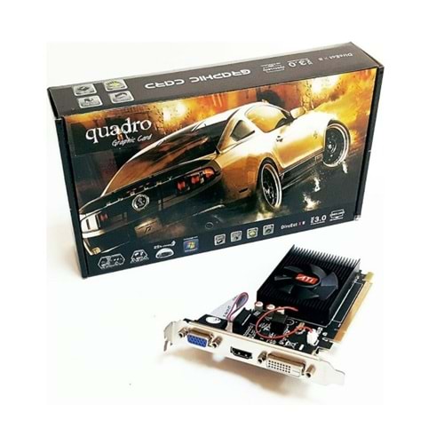 Quadro R5 230 1Gb Ddr3 64 Bit Gaming Ekran Kartı R52301Gb Pci-e 2.0 Hdmi Vga Dvi