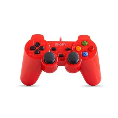 Snopy SG-302 Kırmızı USB 1.8m Kablo Joypad