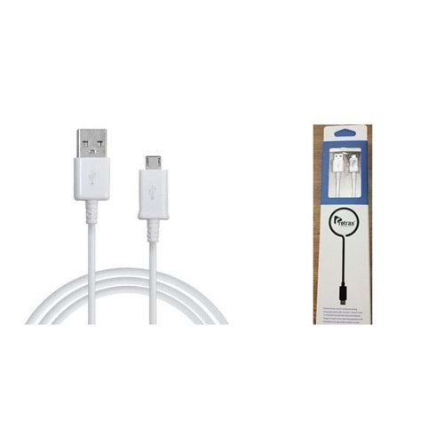 Hadron Retrax 3mt Android Şarj Kablosu - Beyaz Renk Micro Usb Şarj Kablosu