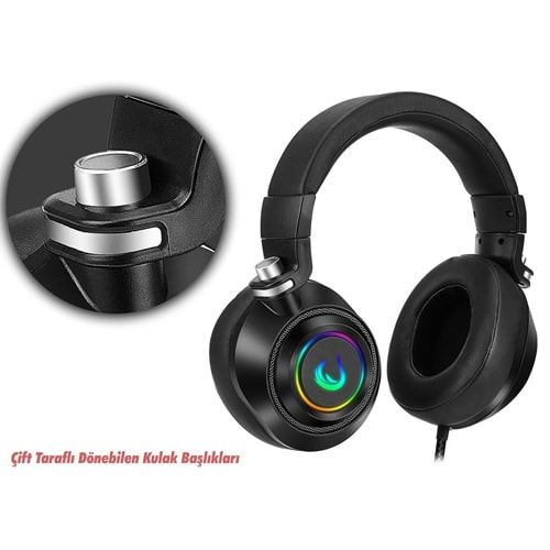 Rampage Rm-k20 Amaze 7.1 Rgb Kulaklık Noice Cancelling Özellikli