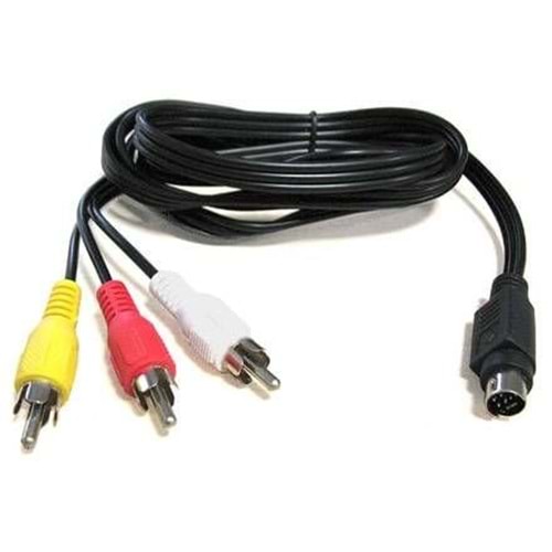 7 Pin S-Video to 3 RCA Erkek Kablo