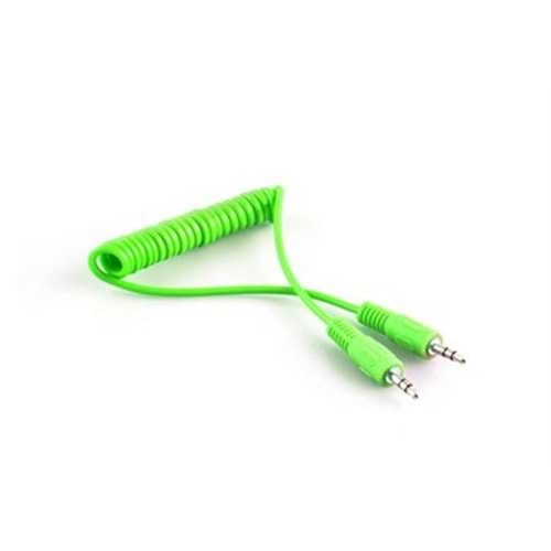 S-link SL-SP4 1m Stereo M/M Yeşil Spiral Ses Kablosu