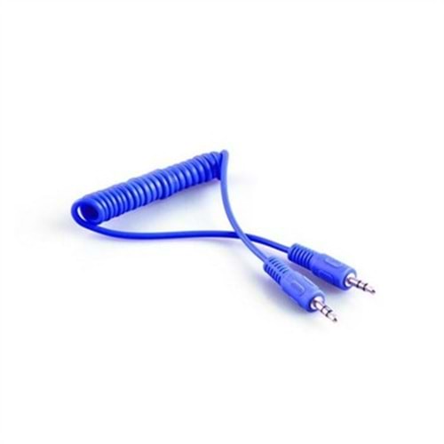 S-link SL-SP5 1m Stereo M/M Mavi Spiral Ses Kablosu
