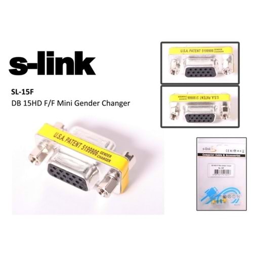 S-link SL-15F 15 Pin (F/F) Metal Çevirici