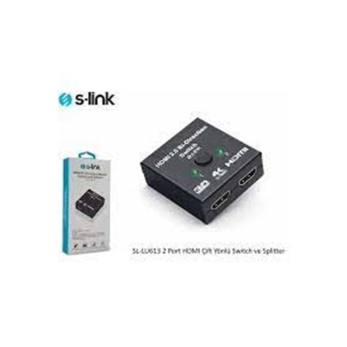 2 Port Hdmi Switch Ve Splitter S-Link SL-LU613 Çift Yönlü Bidirectional