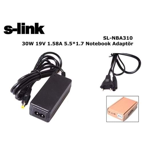 S-link SL-NBA310 30W 19V 1.58A 5.5*1.7 Acer Notebook/Minibook Adaptör