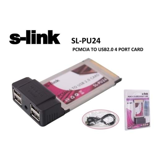 S-LİNK SL-PU24 54 MM PCMCIA KART - 4 PORT USB