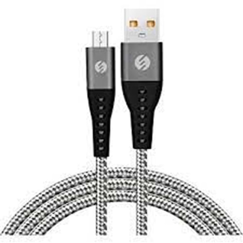 S-link SL-STM60M 3A Fast Şarj Micro Usb Gri Data + Sarj Kablosu