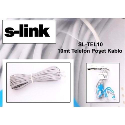 S-link SL-TEL10 10mt Telefon Kablosu