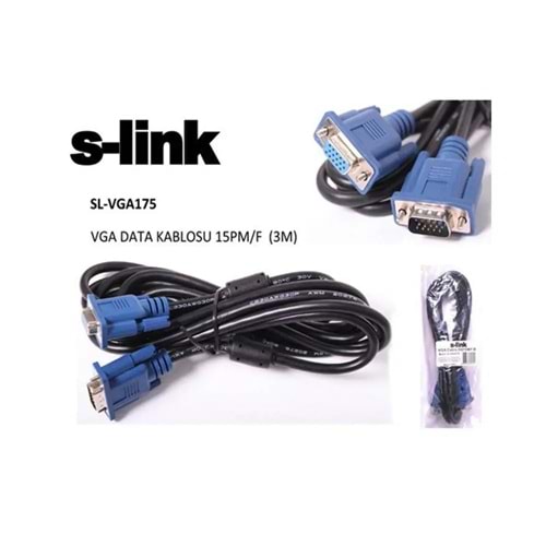 S-link SL-VGA175 VGA 3m Uzatma Kablosu