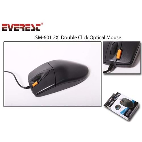 Everest SM-601 Usb Siyah Optik Mouse ( Yeni İthalat )