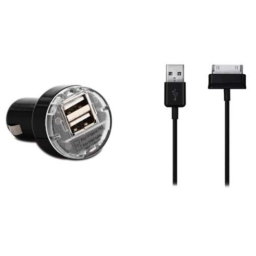 S-link SMG-482 Samsung Tabletler 2in1 2000MA 2*Usb Araba Şarj + Kablosu