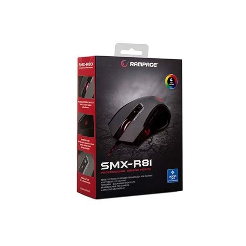 Everest Rampage SMX-R81 3000dpi RGB Gaming Mouse