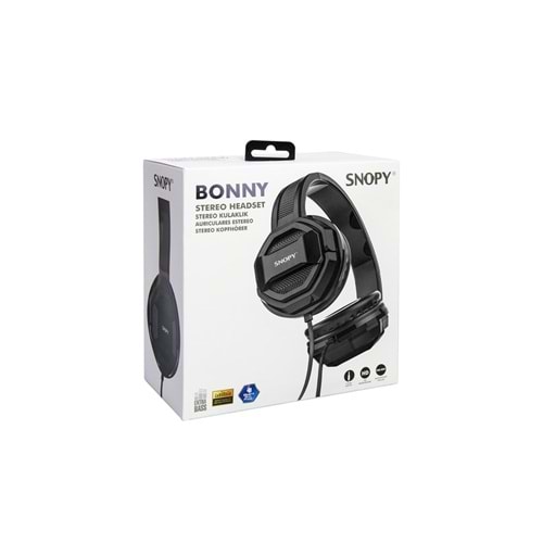 SNOPY SN-101 BONNY SİYAH PC-TELEFON MİKROFONLU KULAKLIK