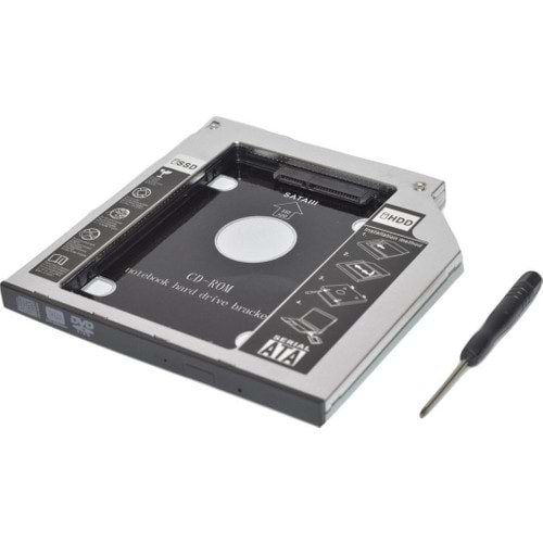 12.7 İNÇ NOTEBOOK DVD TO SSD KUTU YUVA SATA