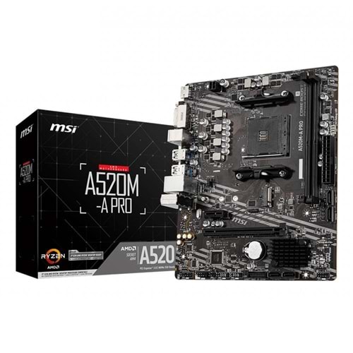 MSI A520M-A PRO DDR4 4600/1866Mhz M.2 M.ATX AM4