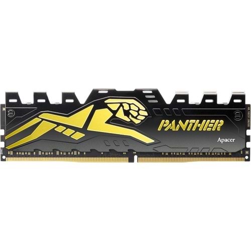 Apacer Panther Black-Gold 8GB (1x8GB) 3200MHz CL16 DDR4 Gaming Ram (AH4U08G32C28Y7GAA-1)