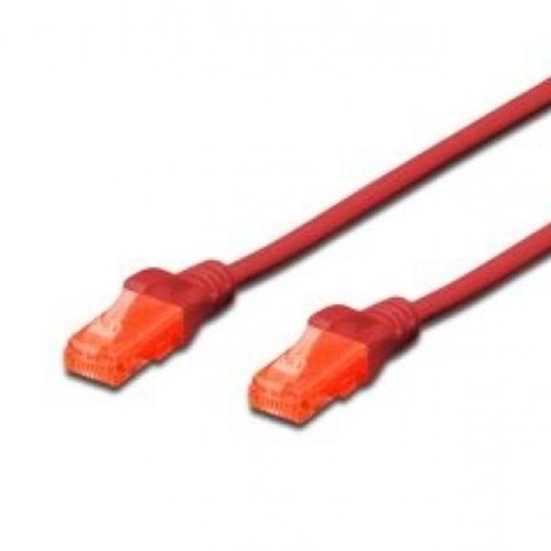 Digitus Cat6 Bakır Patch Kablo - 3Mt U/UTP LSZH Kırmızı Renk DK-1613-030/R