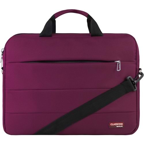 Classone Romeo Large Serisi TL2005 WTXpro Su Geçirmez Kumaş 15.6 inch Uyumlu Notebook Çantası – Bordo