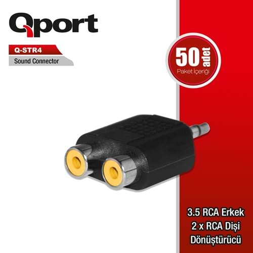 QPORT Q-STR4 3.5XRCA ERKEK 2XRCA DİŞİ