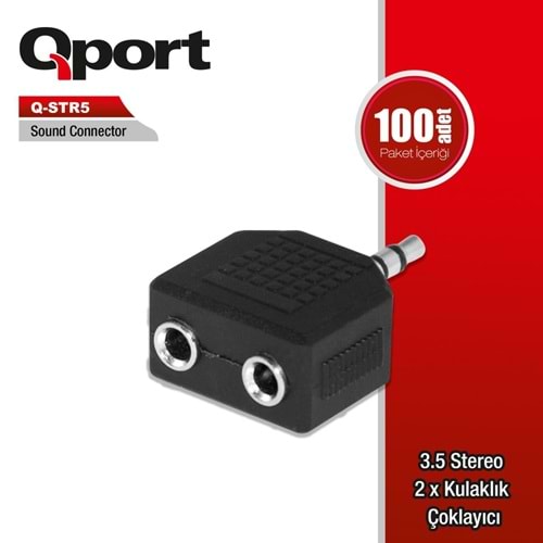 Q-STR5 3,5 STEREO 2X KULAKLIK ÇOKLAYICI