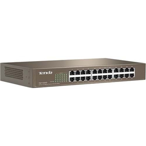 Tenda TEF1024D 24Port Switch Yönetilemez, 10/100, Rack-Mount