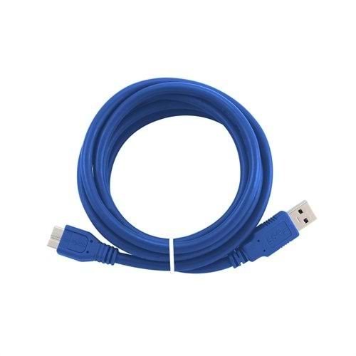 Flaxes FHK-302 1,8MT USB 3.0 AM-Mbm USB HDD Kablosu