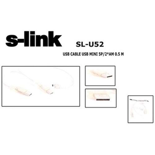Usb2.0 2*AM/+USB 5Pin Hdd Kablosu S-link SL-U52