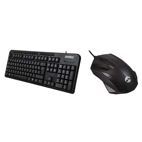 Everest UN-797 Plus Usb Combo Q Multimedia Kablolu Klavye Mouse Set